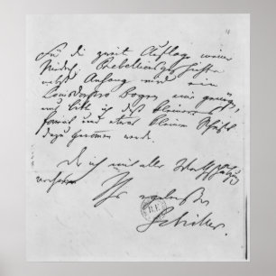 Póster Página del texto con su firma