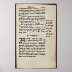 Póster Página del texto del viejo testamento