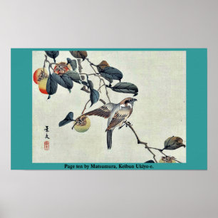 Póster Página diez por Matsumura, Keibun Ukiyo-e.