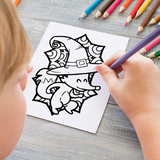 Póster Página divertida de Halloween Fox Dancing Colour