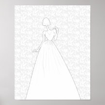 Página Ilustrada Boda de Moda Coloreado de Novias