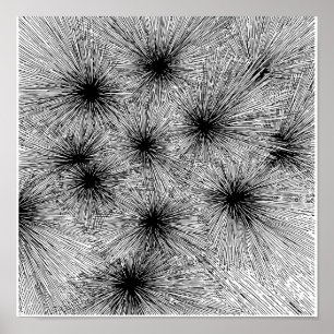 Póster Página para colorear abstracta con salpicaduras de