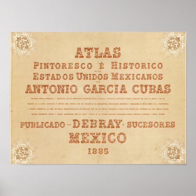 Póster Página Título del Mapa Histórico (Frente)