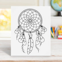 Página Tribal Dreamcatcher Boho Coloring