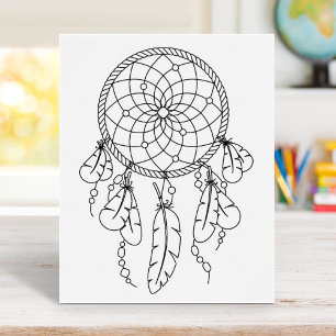 Póster Página Tribal Dreamcatcher Boho Coloring