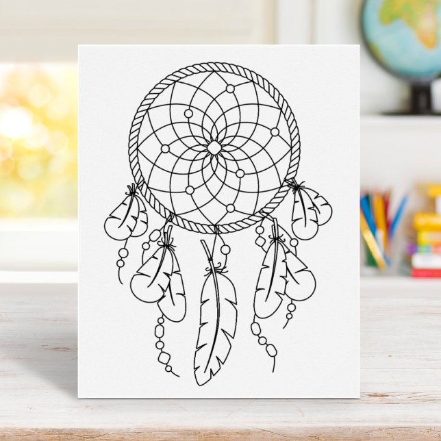 Póster Página Tribal Dreamcatcher Boho Coloring (Subido por el creador)