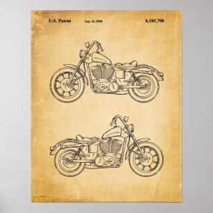 Póster Página Viejo Libro De Patente De La Cubierta Del B
