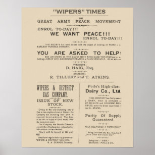 Póster Páginas de facsímil del Wipers Times 1917