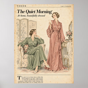 Póster Páginas de revistas de moda vintage, moda retro