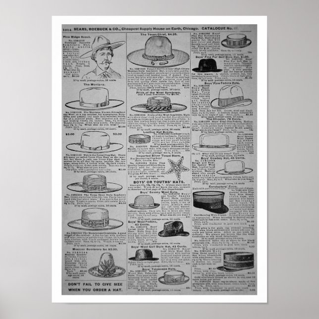 Póster Páginas de Sears, Roebuck de Chicago, catálogo de (Frente)