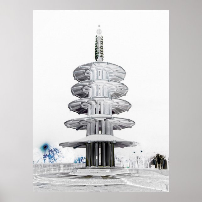 PÓSTER PAGODA DE PAZ DE JAPÓN - SAN FRANCISCO (Frente)