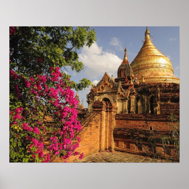 Póster Pagoda Dhamma Yazaka en Bagan (Pagan), Myanmar (Frente)