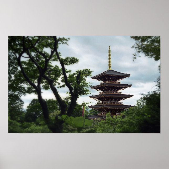 Póster Pagoda Forestal - Japón (Frente)