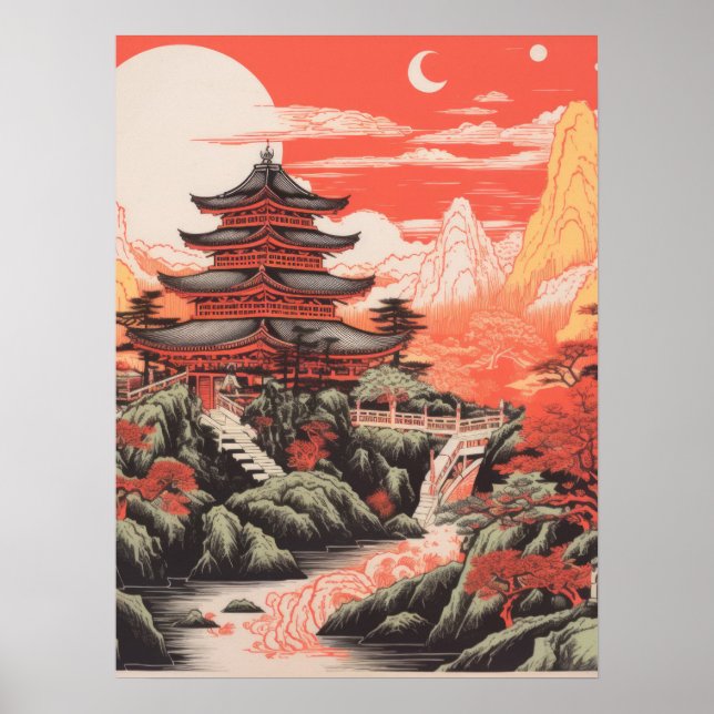 Póster Pagoda japonesa (Frente)