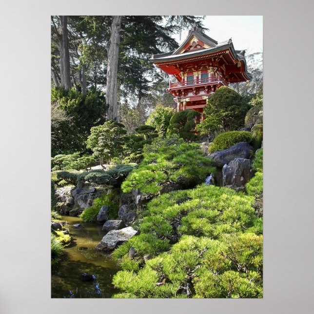 Póster Pagoda japonesa Tea Garden - San Francisco (Frente)
