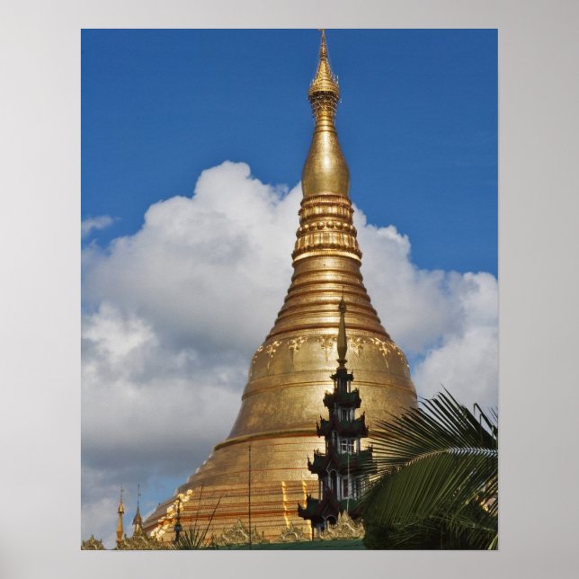 Póster Pagoda Shwedagon, Yangon, Myanmar (Frente)