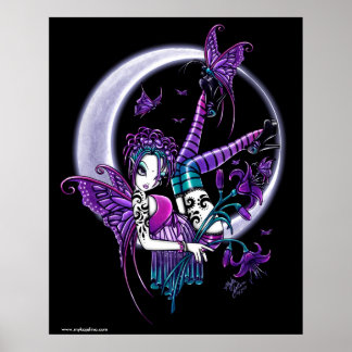 Póster Paige Butterfly Moon Rainbow Fairy Poster