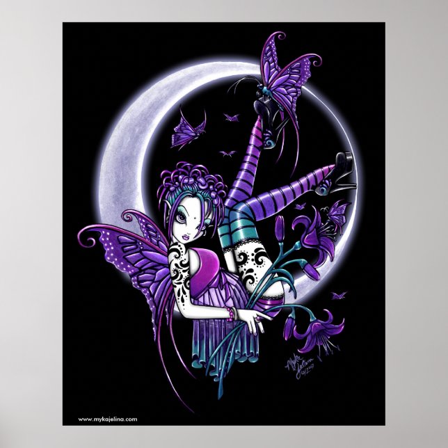 Póster Paige Butterfly Moon Rainbow Fairy Poster (Frente)