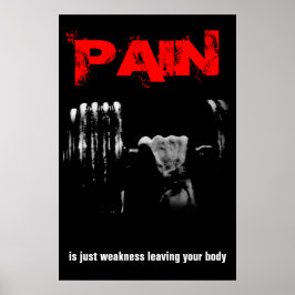 Póster Pain Bodybuilding Fitness Inspirador