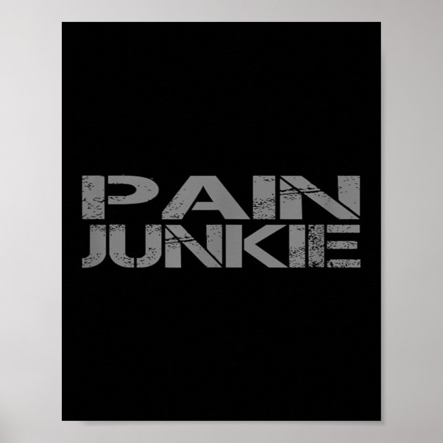 Póster Pain Junkie Bjj, Wrestling, Judo, Boxing, Mma Moti (Frente)