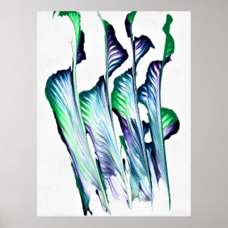 Póster Pain Remover 1 Purple Flower Abstract Art Print