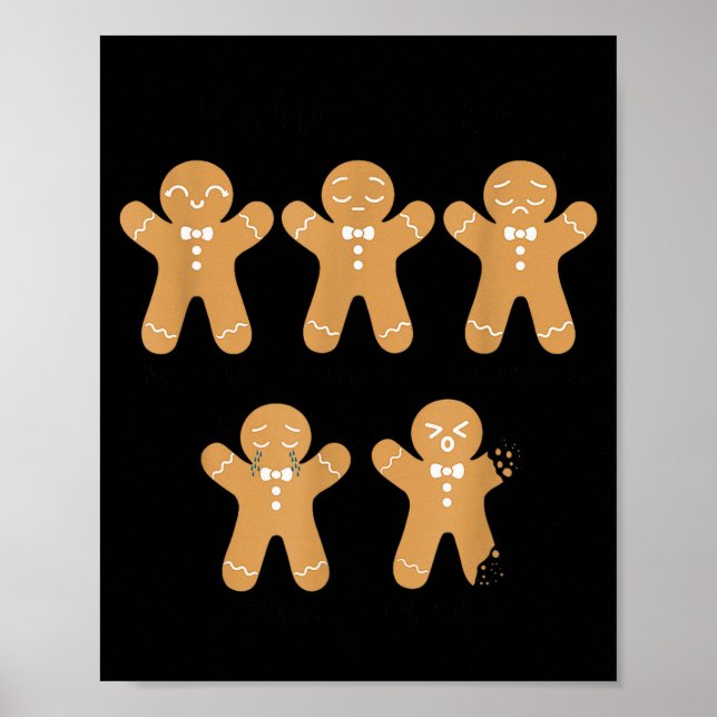 Póster Pain Scale Gingerbread, Funny Gingerbread Christma (Frente)