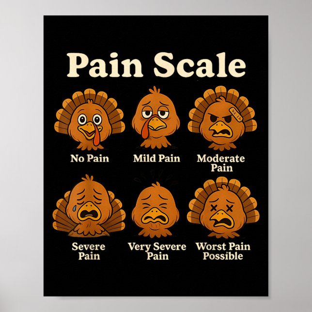 Póster Pain Scale Pumpkin Pain Essment Trauma Nurse Hallo (Frente)