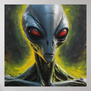 Póster Paint de Grey Alien
