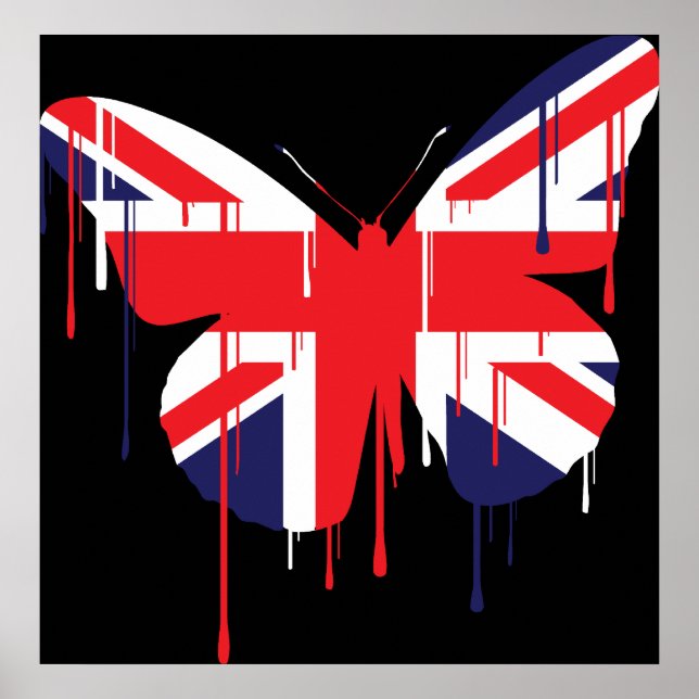 Póster Paint de mariposa corre Poster (Frente)