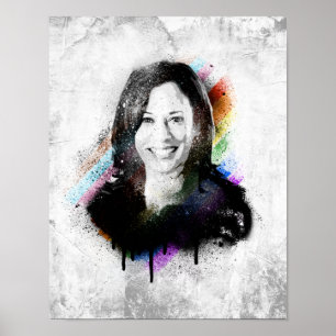 Póster Paint de pulverización inclusivo del orgullo Kamal