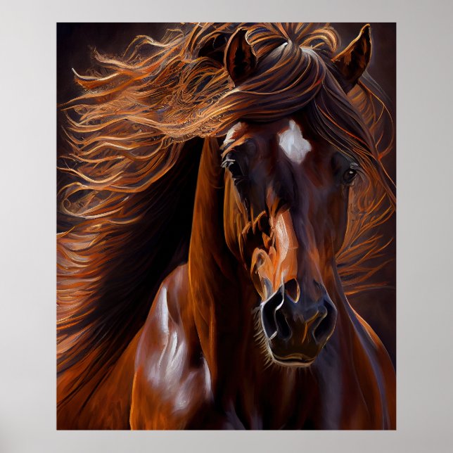 Póster Paint Morgan Horse Oil (Frente)