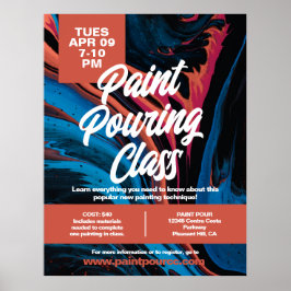 Póster Paint Pour Class