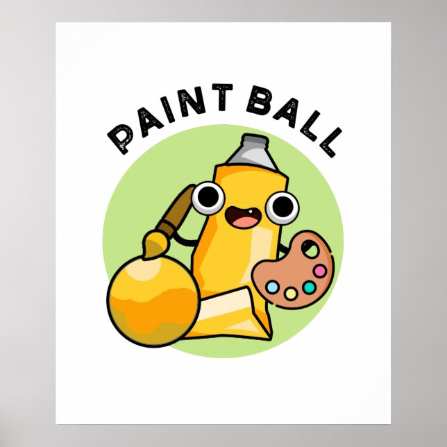 Póster Paint Pun, divertido (Frente)