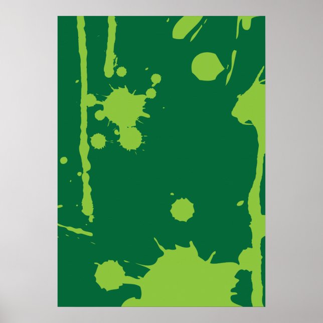 Póster Paint Splatt green (Frente)