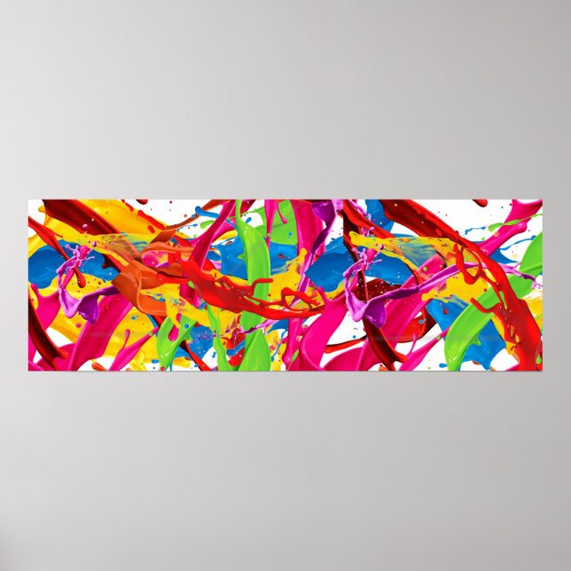 Póster Paint Splatter feliz (Frente)