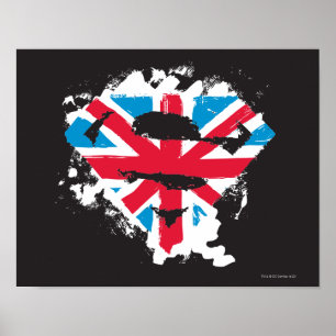 Póster Paint Strokes British S-Shield