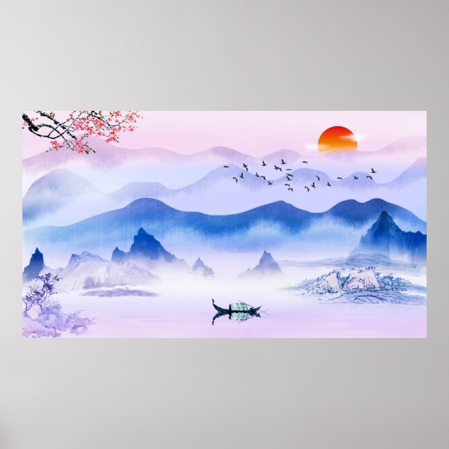 Póster Paintaje de la naturaleza de la pintura de la tint (Frente)