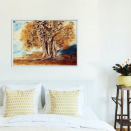 Póster Paintaje paisajístico de árboles de selva selvátic