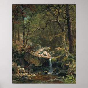 Póster Paintaje paisajístico de Bierstadt Mountain Brook