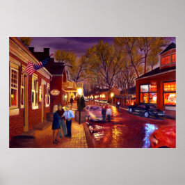 Póster Paintaje paisajístico del aceite de Saint Charles