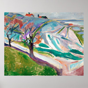 Póster Paintaje paisajístico Edward Munch