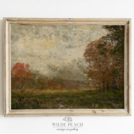Póster Paintaje vintage de los árboles otoñales de otoño