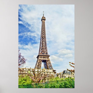 Póster Painting of the Eiffel Tower
