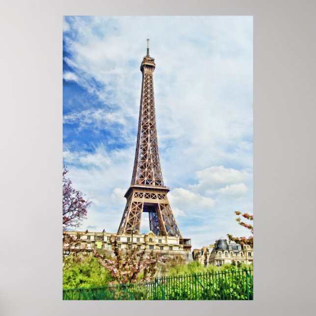 Póster Painting of the Eiffel Tower (Frente)
