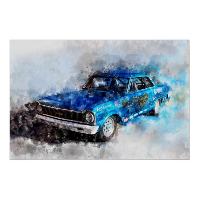 Póster Painting out of a Series of legendary Dragster Pil (Anverso)