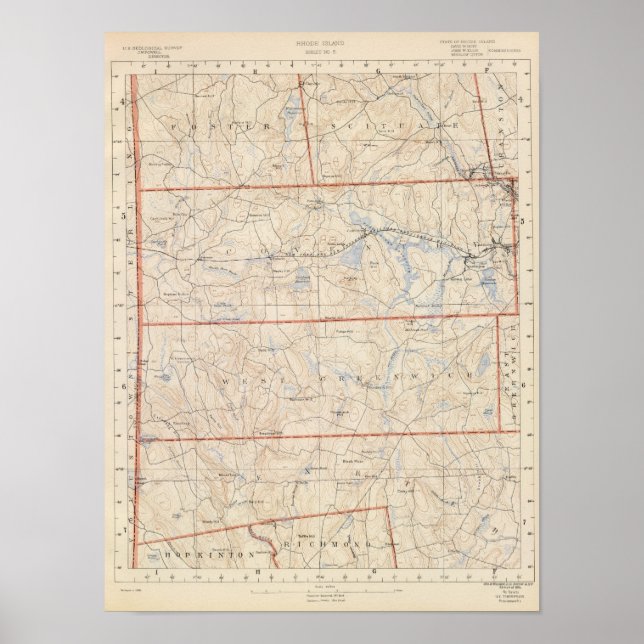 Póster País de Washington, Isla Rhode (Frente)
