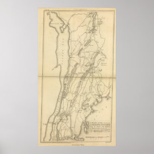 Póster País del punto de la rana al río del Croton