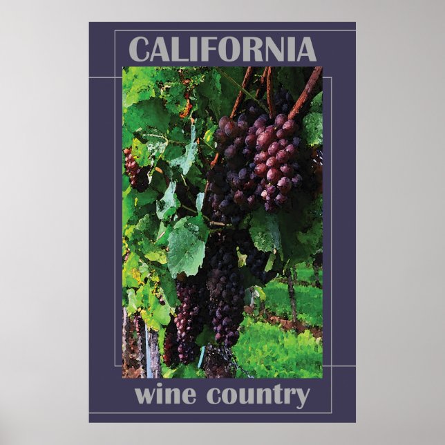 Póster País del Vino de California (Frente)