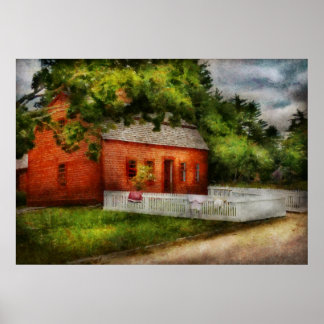 Póster País - Granja - Una pequeña casa de granja