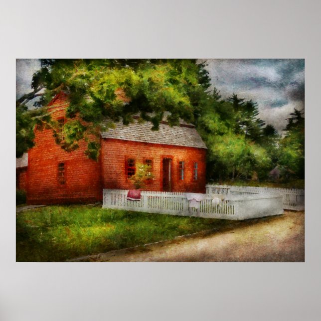 Póster País - Granja - Una pequeña casa de granja (Frente)